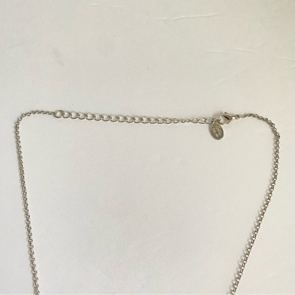 SOLD Vintage Cookie Lee Peace Dove Necklace Silver Tone Bird Dainty Holiday - Picture 6 of 8